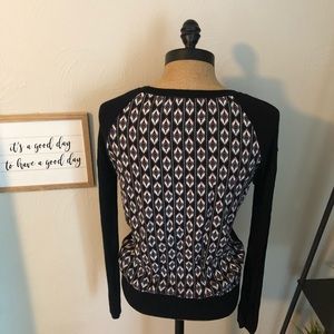 🍁Skies Are Blue Sweater with Aztec Print Back